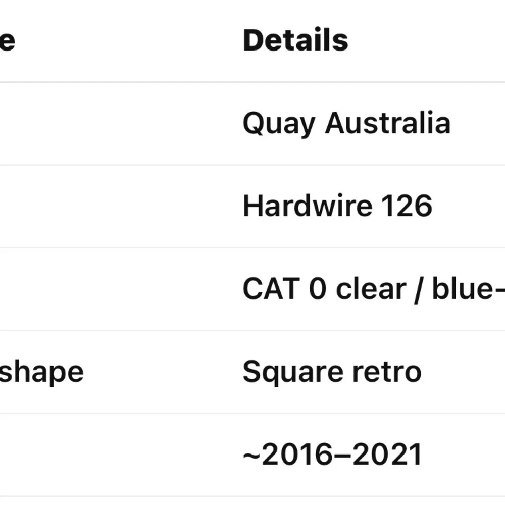 Quay Australia Black Blue Light Frames Hardware Lens Cat.0 Classic Square Retro - Picture 16 of 16